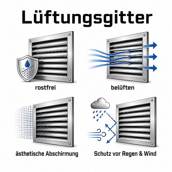 Edelstahl L&uuml;ftungsgitter...