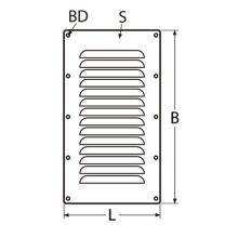 Lüftungsblech 228x127mm | Edelstahl | 14 Schlitze |...