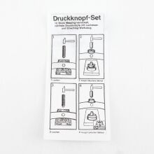 Druckknopf Set 10 Stk | inkl. Werkzeug | schwarz