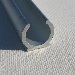 Aluminium - Kederschiene Deckenmontage 7,5mm eloxiert 1,0 Lfm