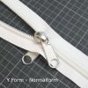YKK 100cm -Y Form - 1 Doppelzipper - weiß