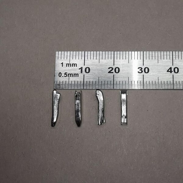 Einfädelstifte für 3mm 2-Wege Reißverschluss - silber