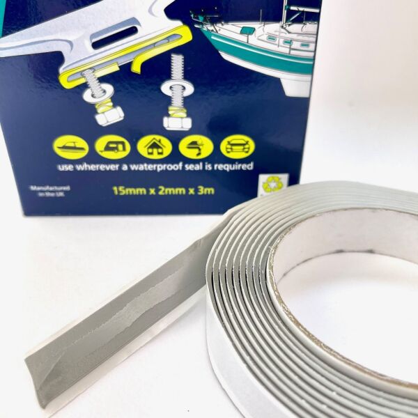 Abdichtband für Amaturen am Boot oder im Sanitätsbereich, 
PSP Butyltape zum Abdichten von Schraubengewinden, Luken, Fugen und Amaturen an Wohnwagen und Booten