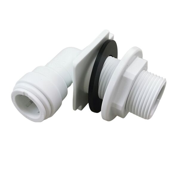 SPEEDFIT 15 - CM551516W Kunststoff Winkel-Wanddurchführung ,Tankdurchführung für 15mm Rohr mit 3/4 Zoll  Gewinde.