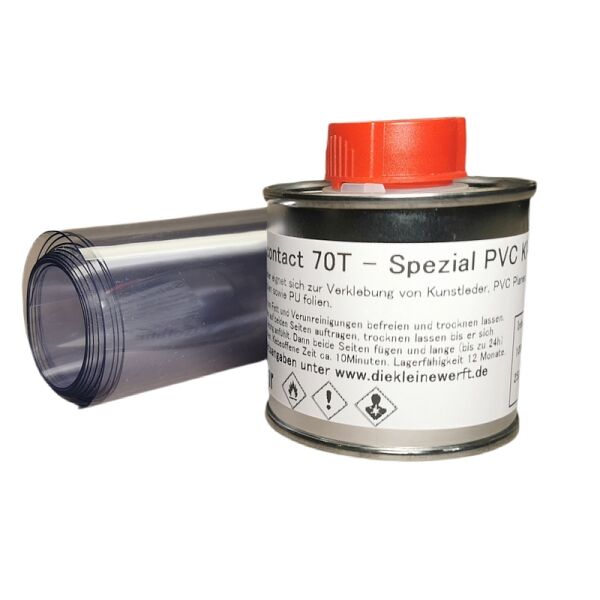 Planenreparatur Set Klarsicht - 50cm x 137cm mit 100ml Kleber