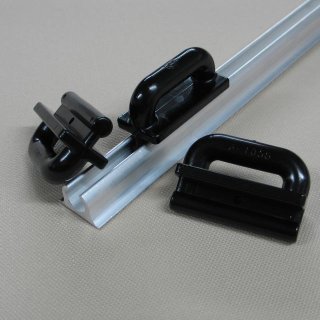 Kunststoff - Schienengleiter für Kederschienen  schwarz - 7mm