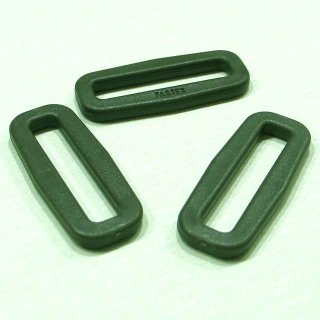 Kunststoff Ovalring 40mm oliv für 40mm Gurtband