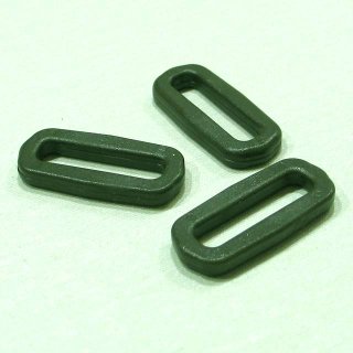 Kunststoff Ovalring 25mm oliv  für 25mm Gurtband