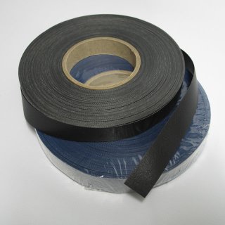 20mm Einfassband aus stabiler PVC-Plane -  Meterware schwarz / dunkelgrau