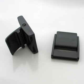 Gurtschnalle / Fixlock 327   Klappschnalle 25mm flach schwarz