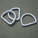 Metall D-Ring 25mm x 4,5mm aus vernickelten Stahl