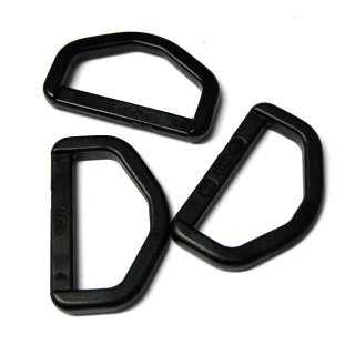Kunststoff D-Ring 40mm  schwarz