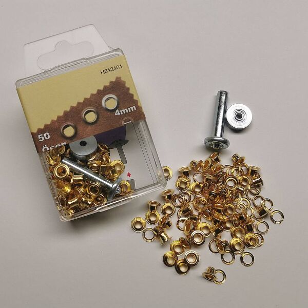 Öse 4mm - messing gelb (50stk)