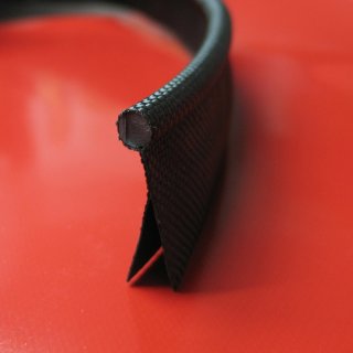 Einzugskeder - Kederband 8,5mm schwarz doppelfahne