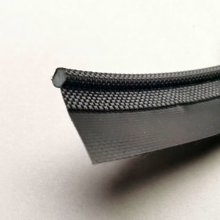 Einzugskeder - Kederband 8,5mm schwarz einzelfahne