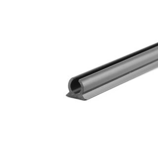 PVC Kederschiene Deckenmontage 7,5mm - schwarz - 1,0 Lfm