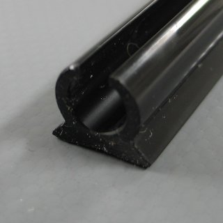 PVC Kederschiene Deckenmontage 7,5mm - schwarz - 2,0 Lfm