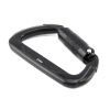 Karabiner D Connector mit TwistLock Verschluss 30KN  EN362 - EN 12275  schwarz