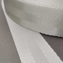 Sicherheitsgurtband 50mm weiß weich unfixiert Polyester...