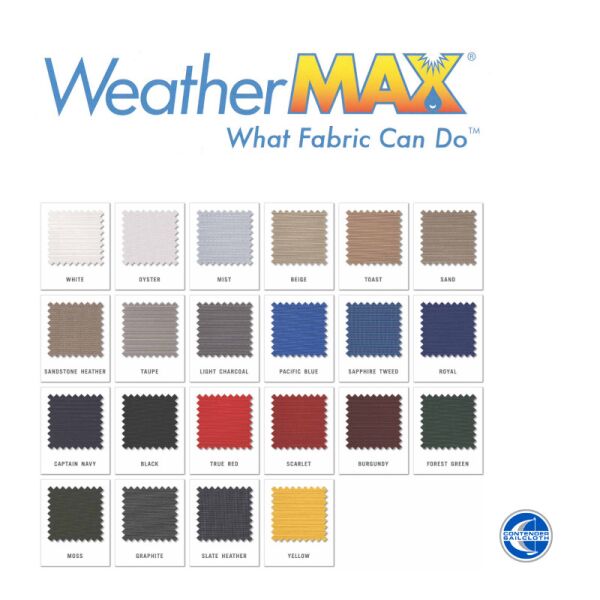 WeatherMAX-80 270g/m²  das Acrylgewebe für Sonnensegel, Objektbau und hochweritige Bootseinkleidungen. UV stabil und langzeit Farbecht.