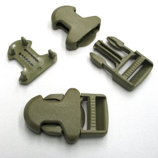Steckschnalle 25mm für Stoffmontage sandfarben - TAN