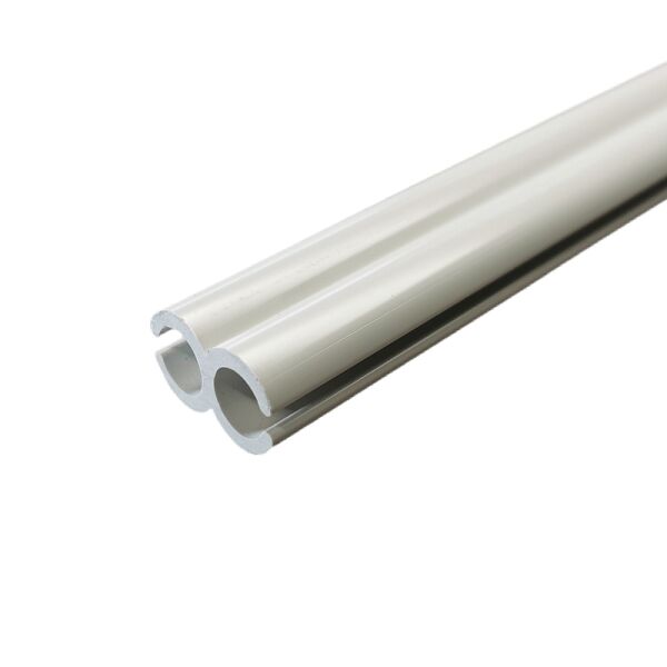 PVC Doppelkederschiene | 2m | weiß