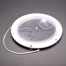 Inspektionsdeckel 4" | 102mm | weiß / transparent