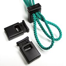 Kordelstopper 2x4mm | Cord-Lock | schwarz