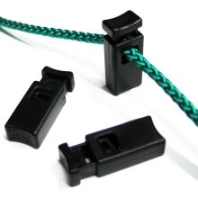 Kordelstopper 1x4mm | klein |  schwarz