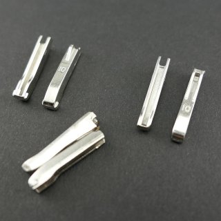 Steckteil / Einfädelstifte für 10mm 2-Wege Reißverschluss - silber